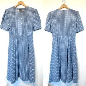 COPY - Vintage pin up style polka dot midi dress pockets